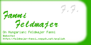 fanni feldmajer business card